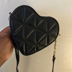 Black Heart Shaped Bag